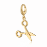 Gold Scissors Charm Open and Closed View
