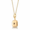 Gold Plated Square Star Locket Necklace | Celestial Locket | Lily Charmed