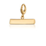 Gold T-Bar Charm Front View