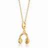 Gold Headphones Charm Necklace | Lily Charmed