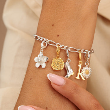 Gold Manifest Energy Charm on Multi-Charm Bracelet