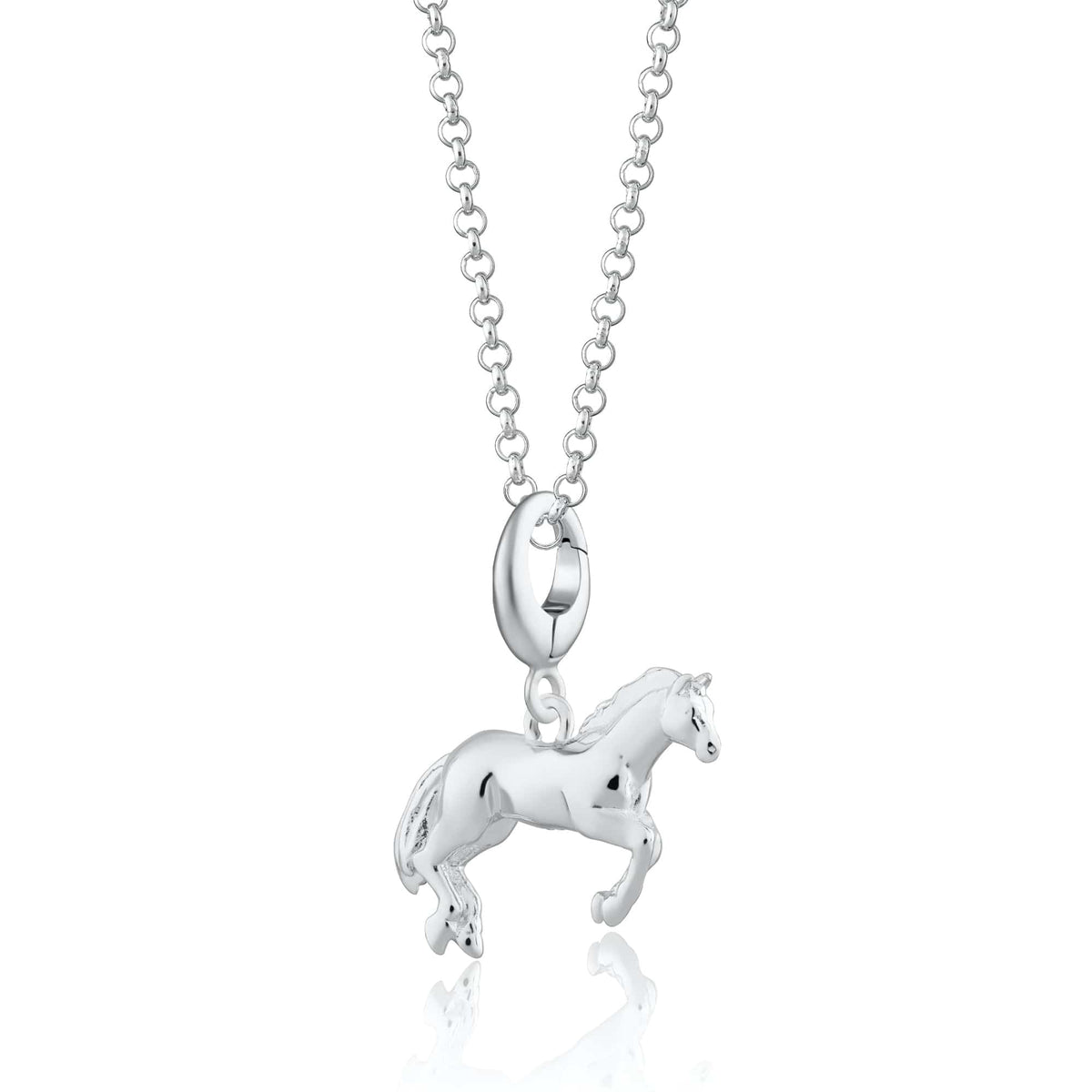 Silver Horse Charm Necklace