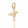 Gold Plated Hummingbird Charm | Bird Charms | Pandora Compatible Charm | Lily Charmed