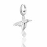 Silver Hummingbird Charm with universal clasp | Bird  Charms by Lily Charmed