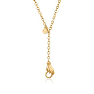 Gold In Safe Hands Charm Collector Necklace | Charm Carrier Necklaces