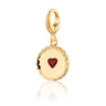 Gold Plated Jammie Dodger Biscuit Charm | Food & Drink Charms | Lily Charmed