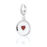 Silver Jammie Dodger Biscuit Charm Front View | Food & Drink Charms | Biscuit Charm |Lily Charmed