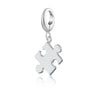 Silver Jigsaw Charm | Silver Charms by Lily Charmed