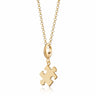 Gold Jigsaw Charm Necklace | Puzzle Piece Pendant Necklace