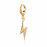 Gold Plated Lightning Bolt Charm | Thunder Bolt Charm | Lily Charmed