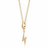 Gold Plated Lightning Bolt Necklace - Lily Charmed