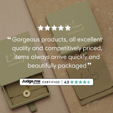 Lily Charmed Packaging with Five Star Judge Me Review