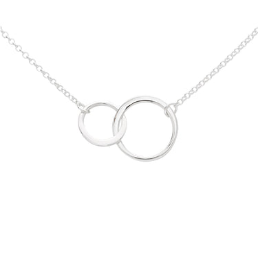 Silver Linked Circles Necklace
