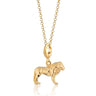 Gold Lion Charm Necklace | 3D Animal Pendant Necklace