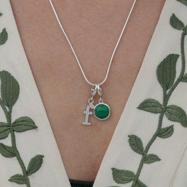 Silver Malachite Healing Stone Charm - Lily Charmed