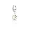 Silver Moonstone Charm with Pandora compatible clasp - June Birthstone Charms - Lily Charmed