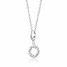Silver Open Circle Star Cluster Necklace  | Celestial Pendant Necklace