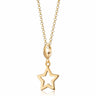 Gold Open Star Charm  Necklace | Celestial Pendant Necklace
