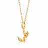 Gold Origami Fox Charm Necklace | Fox Pendant Necklace