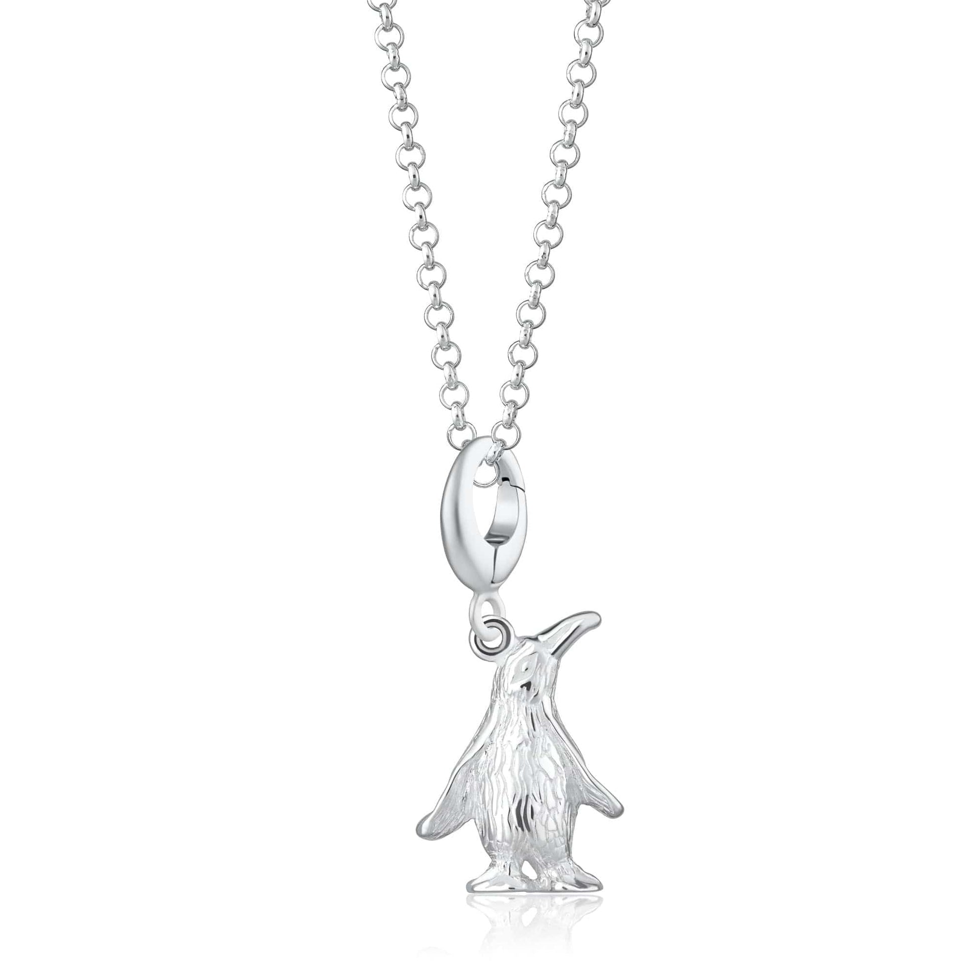 Silver Penguin Charm Necklace – Lily Charmed