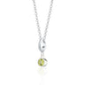 August Birthstone Charm Necklace | Peridot Gemstone Pendant