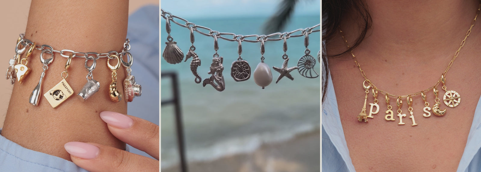 Travel, Summer and Ocean Charm Jewellery by Lily Charmed