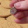 Silver Rich Tea Biscuit Charm with Universal Clasp Compatible with Pandora