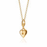 Gold Heart Shaped Charm Necklace with Star Centre
