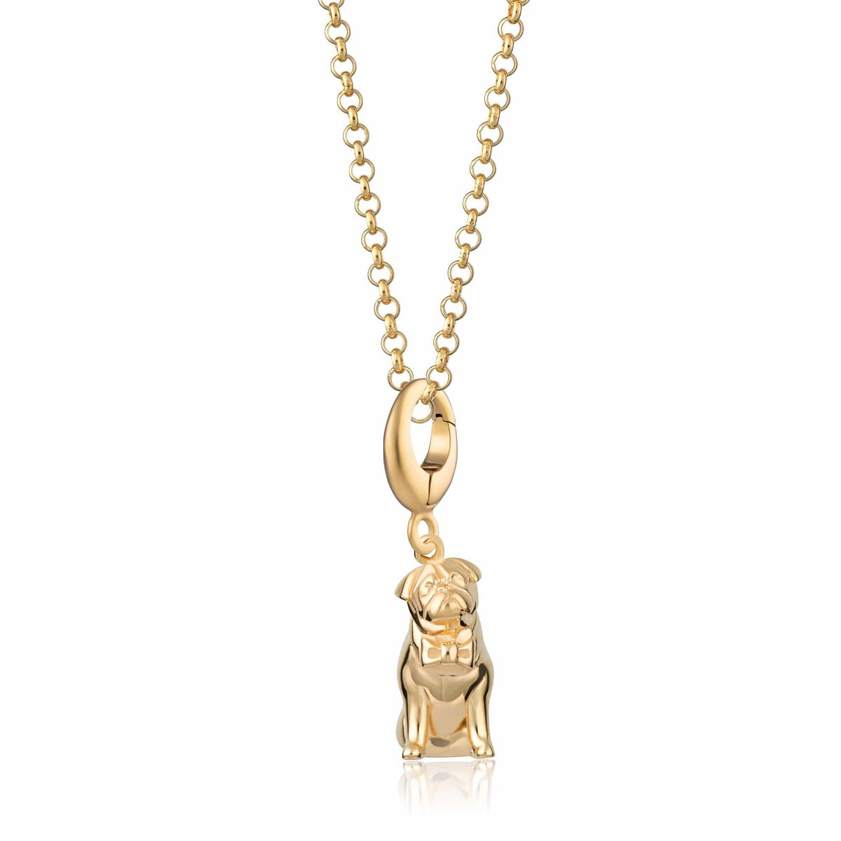 Pug Dog Charm Necklace