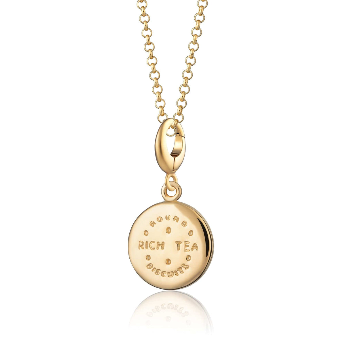 Lily Charmed Gold Rich Tea Biscuit Charm Necklace