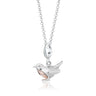 Silver Robin Bird Necklace - Lily Charmed