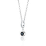 September Birthstone Charm Necklace | Sapphire Gemstone Pendant Necklace