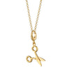 Gold Scissors Charm Pendant Necklace 