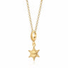 Gold Sheriff Badge Charm Necklace | Police Badge Pendant
