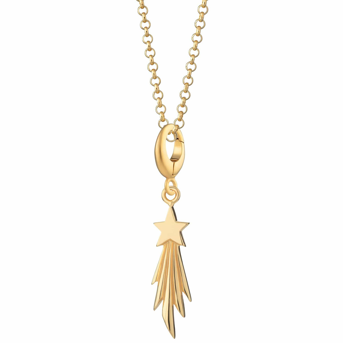 Gold Shooting Star Charm Necklace