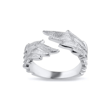 Silver Angel Wings Hug Ring | Lily Charmed