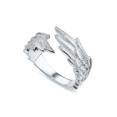 Silver Angel Wings Hug Ring | Lily Charmed