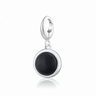 silver Black Onyx Healing Stone Charm