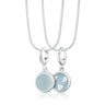 Silver Blue Agate Confidence Healing Stone Charm Necklace | Healing Crystal Pendant