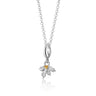 Silver Christmas Holly Charm Necklace | Christmas Pendant Necklace