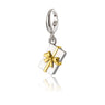 Silver Christmas Present Charm Compatible with Pandora Bracelets