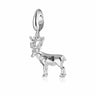 Silver Christmas Reindeer Charm Compatible with Pandora Bracelets