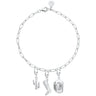 Silver Cactus, Cowboy Hat & Boot Charm on Charm Bracelet