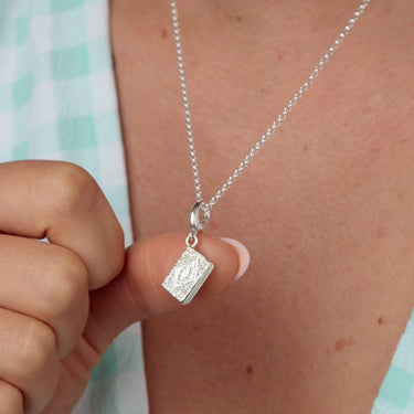 Silver Custard Cream Biscuit Necklace - Lily Charmed