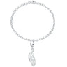 Silver Feather Charm Bracelet - Lily Charmed