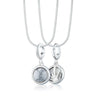 Silver Howlite Healing Stone Charm Necklace | Healing Crystal Pendant