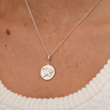 Silver Leo Zodiac Charm Necklace 
