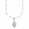 Silver Lion Head Satellite Chain Necklace | Animal Pendant Necklace