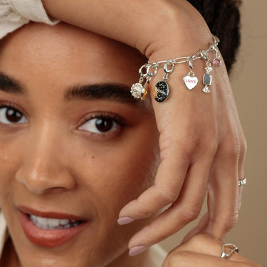 Silver Sweet Charm on  silver charm Bracelet