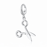 Silver Scissors Charm Open and Close View